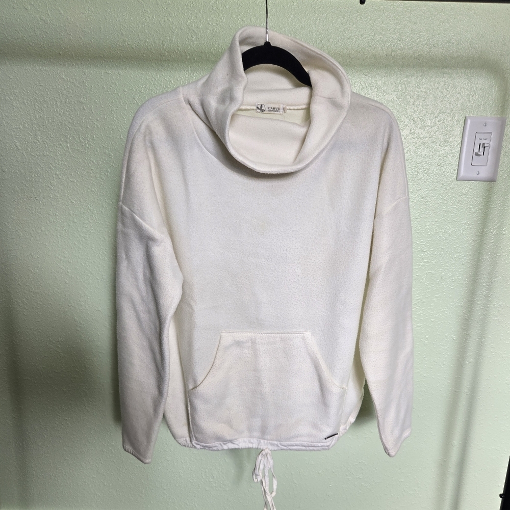 Carve Designs Off-White Cowl Neck Sweater - Picture 3 of 6